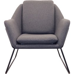 Rapidline Cardinal Lounge Chair 1 Seater 755W x 800D x 870mmH Charcoal Ash