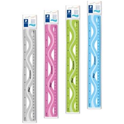 Staedtler Plastic Ruler Flexible 30cm Assorted Pack of 24