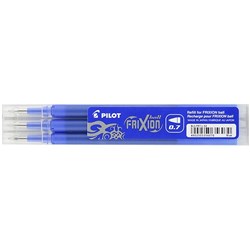 Pilot Frixion Ball 0.7mm Pen Refill Blue Pack of 3