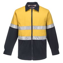 Portwest Bluey Hi-Vis Contrast Wool Blend Work Jacket Medium Yellow And Navy