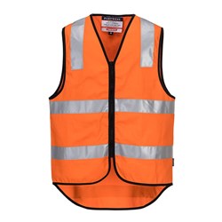 Portwest Hi-Vis Zipped Cotton Vest Small Orange