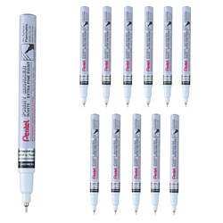 Pentel Paint Marker Extra Fine Point 1mm White Box Of 12