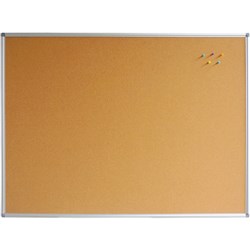 Rapidline Corkboard 900W x 15D x 600mmH Aluminium Frame