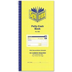 Spirax 552 Petty Cash Book Book Carbonless 4 Per Page 160 Duplicate Sets Side Opening