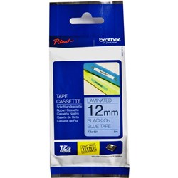 Brother TZE-531 P-Touch Tape 12mmx8m Black on Blue