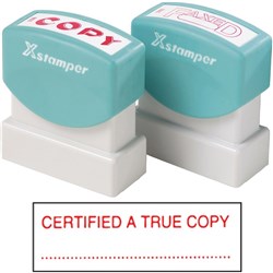 XStamper Stamp CX-BN 1541 Certified A True Copy Red