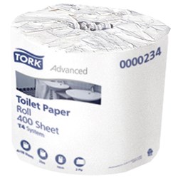 Tork T4 Advanced Toilet Paper Rolls 2ply 400 Sheets Carton of 48